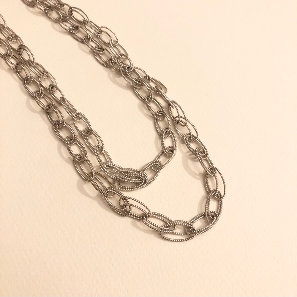 Silver Metal Costume Double Link Chain